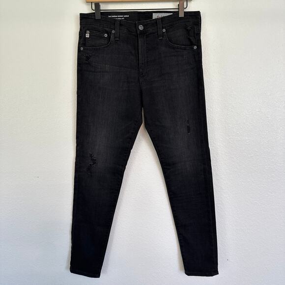 AG Jeans The Farrah Skinny Ankle Distressed Ag-Ed High Rise Pockets Jeans 30R - Picture 1 of 13
